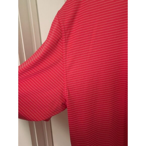 Greg Norman Men’s XL Red Striped Play Dry Polo Shirt - Picture 8 of 8